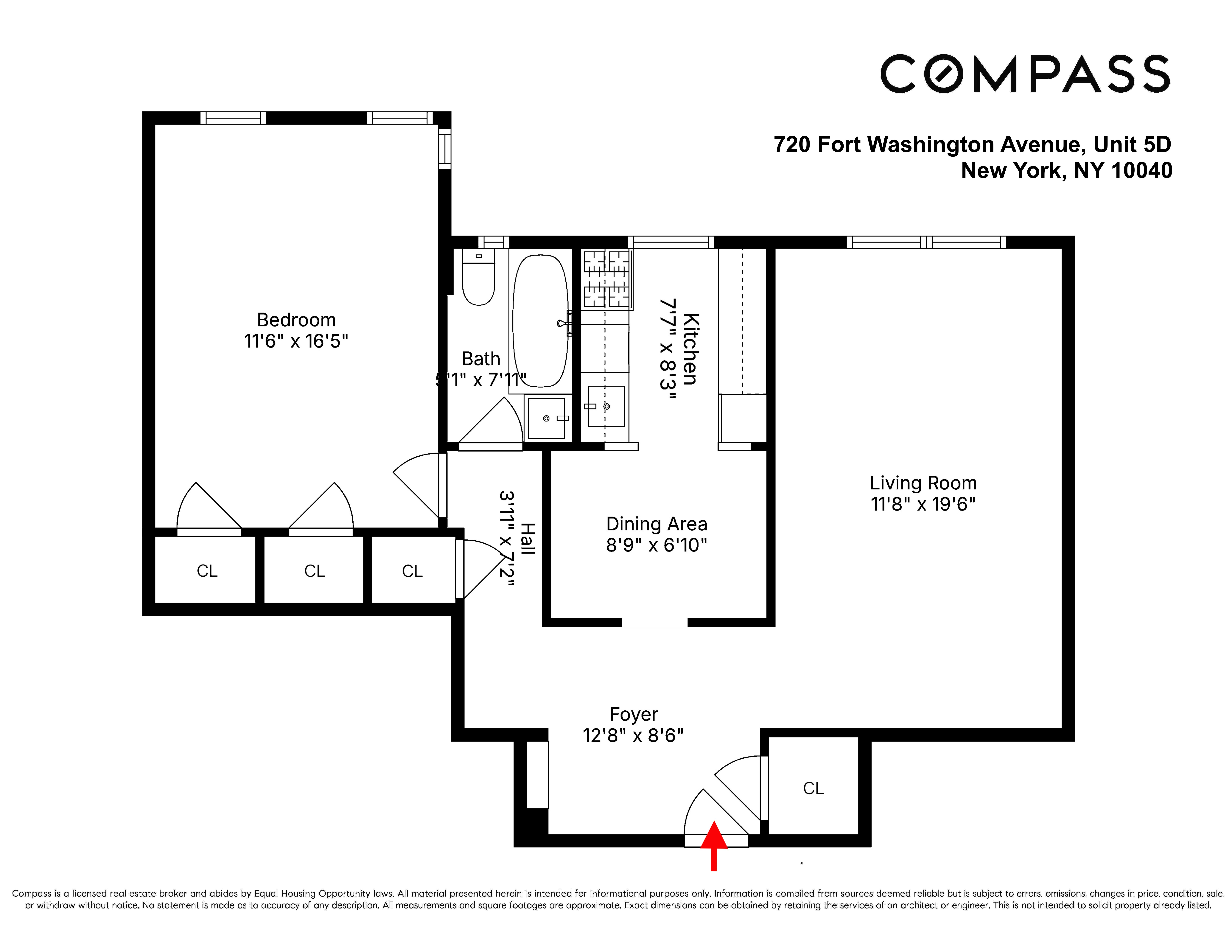 720 Fort Washington Avenue, Unit 5D Manhattan, NY 10040 - Photo 17 of 17 a picture of a floor plan