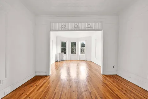 a view of wooden floor in a room