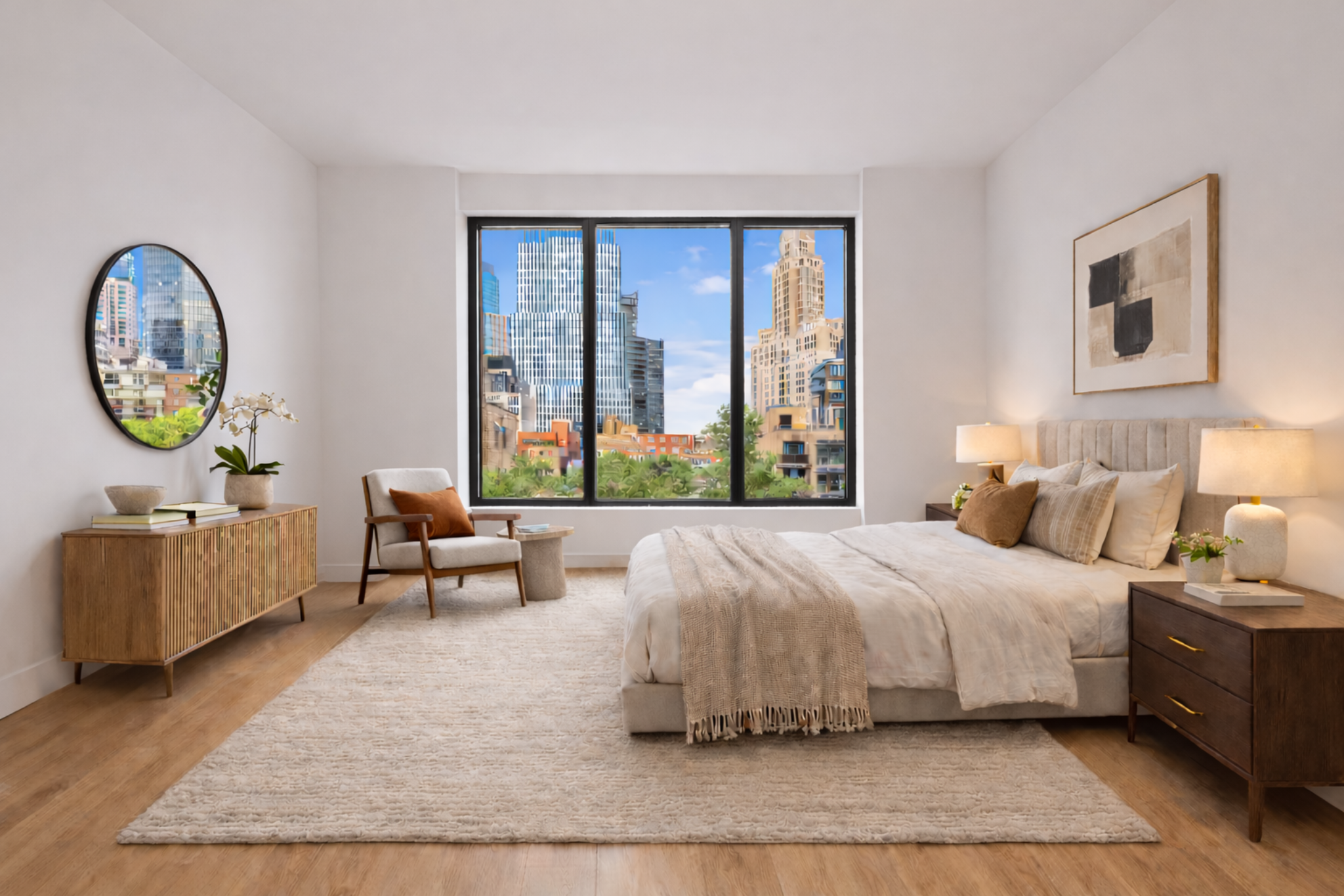 323 Bergen Street, Unit PH706E Brooklyn, NY 11217 - Photo 5 of 31 a bedroom with bed and a large window