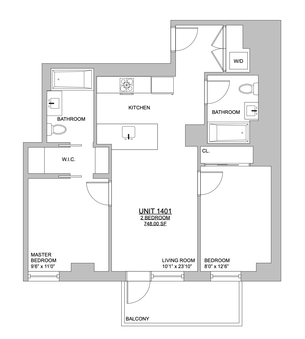 224 West 124th Street, Unit 1501 Manhattan, NY 10027 - Photo 23 of 23 a picture of a floor plan