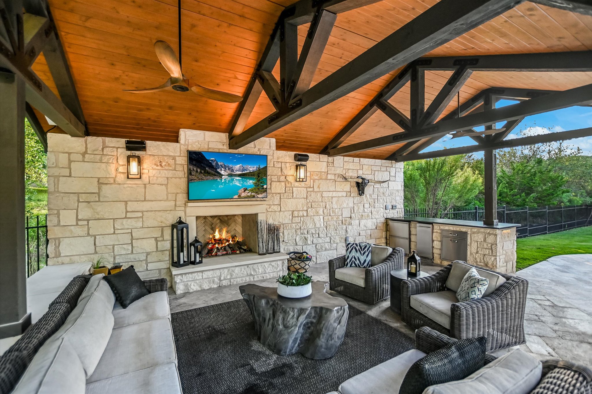 1422 Palomino Ridge Drive Austin, TX 78733 - Photo 47 of 60 a outdoor living space with furniture and garden view