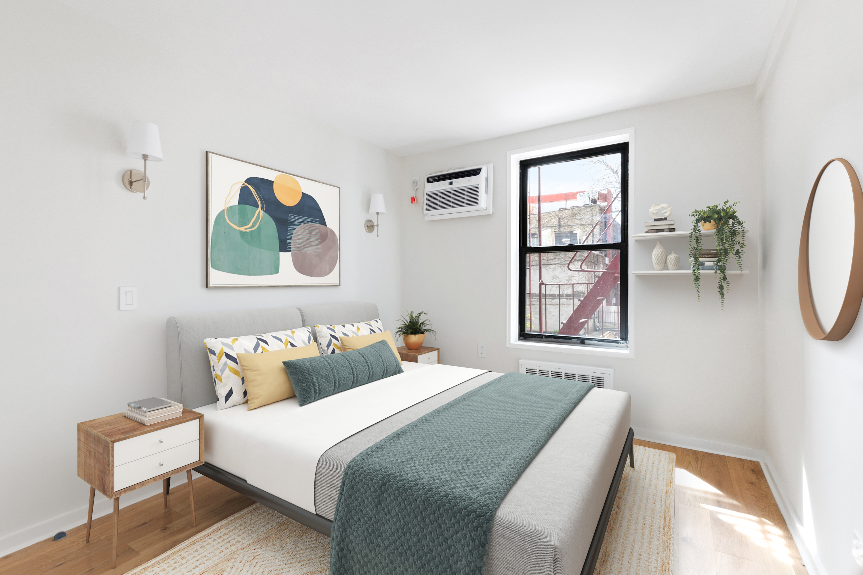 165 Christopher Street, Unit 1DD Manhattan, NY 10014 - Photo 5 of 14 a bedroom with a bed and a window