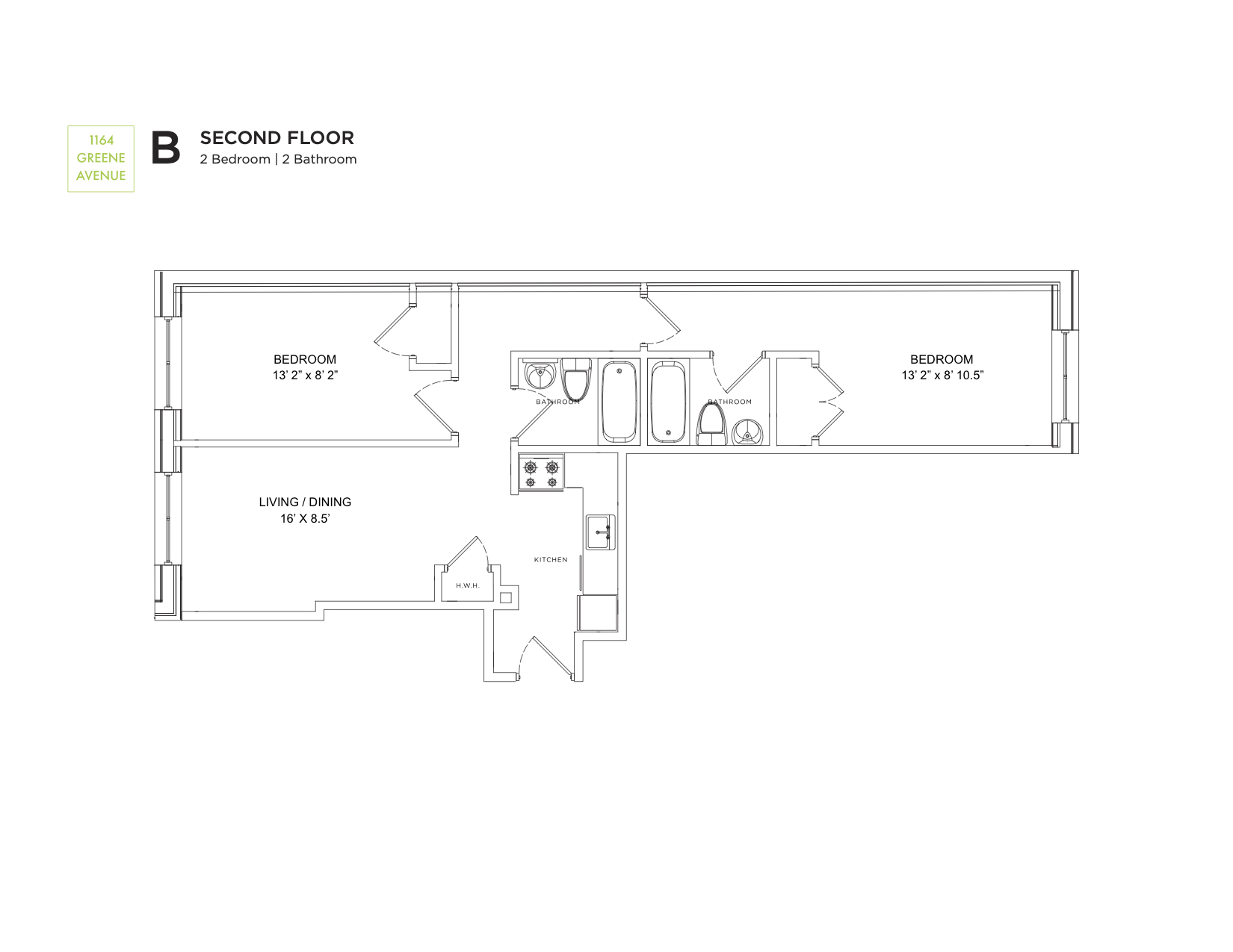 1164 Greene Avenue, Unit 2B Brooklyn, NY 11221 - Photo 11 of 11 a picture of a wall with a white wall