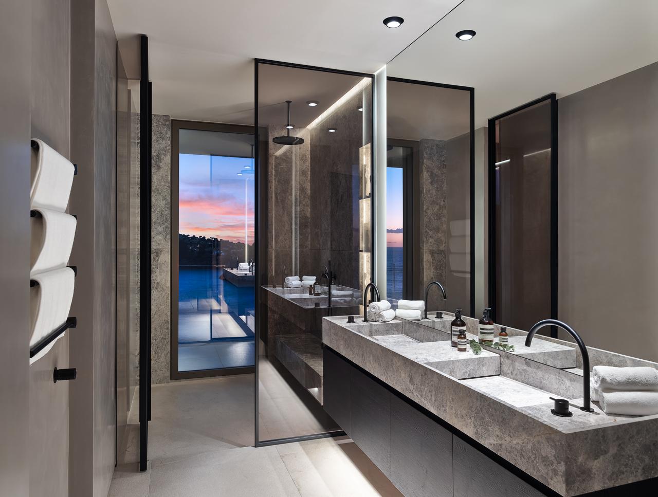 Private Address Andratx, Mallorca Spain, IB 07157 - Photo 16 of 17 a bathroom with double vanity and a mirror