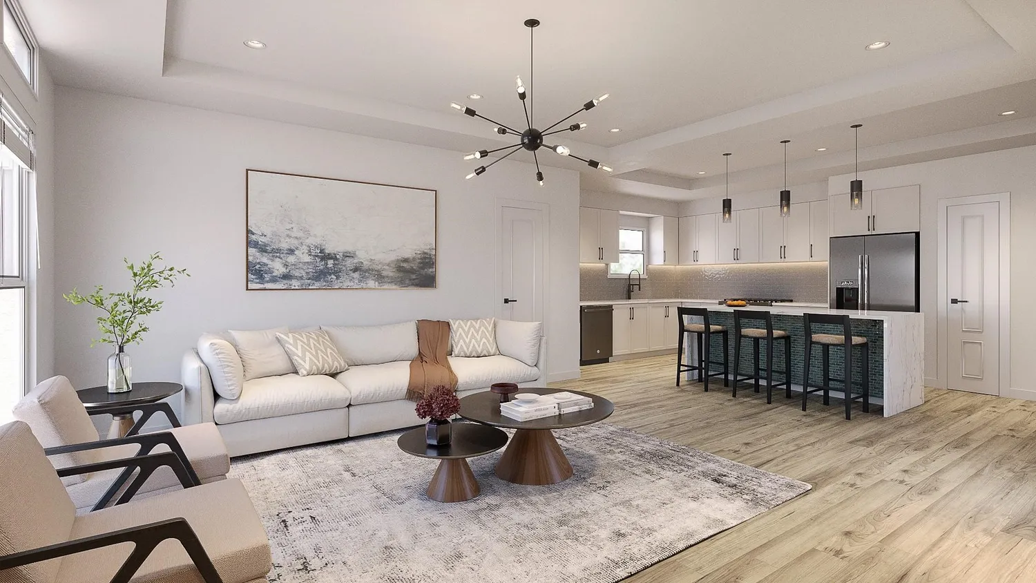 a view of a brick building with many windows