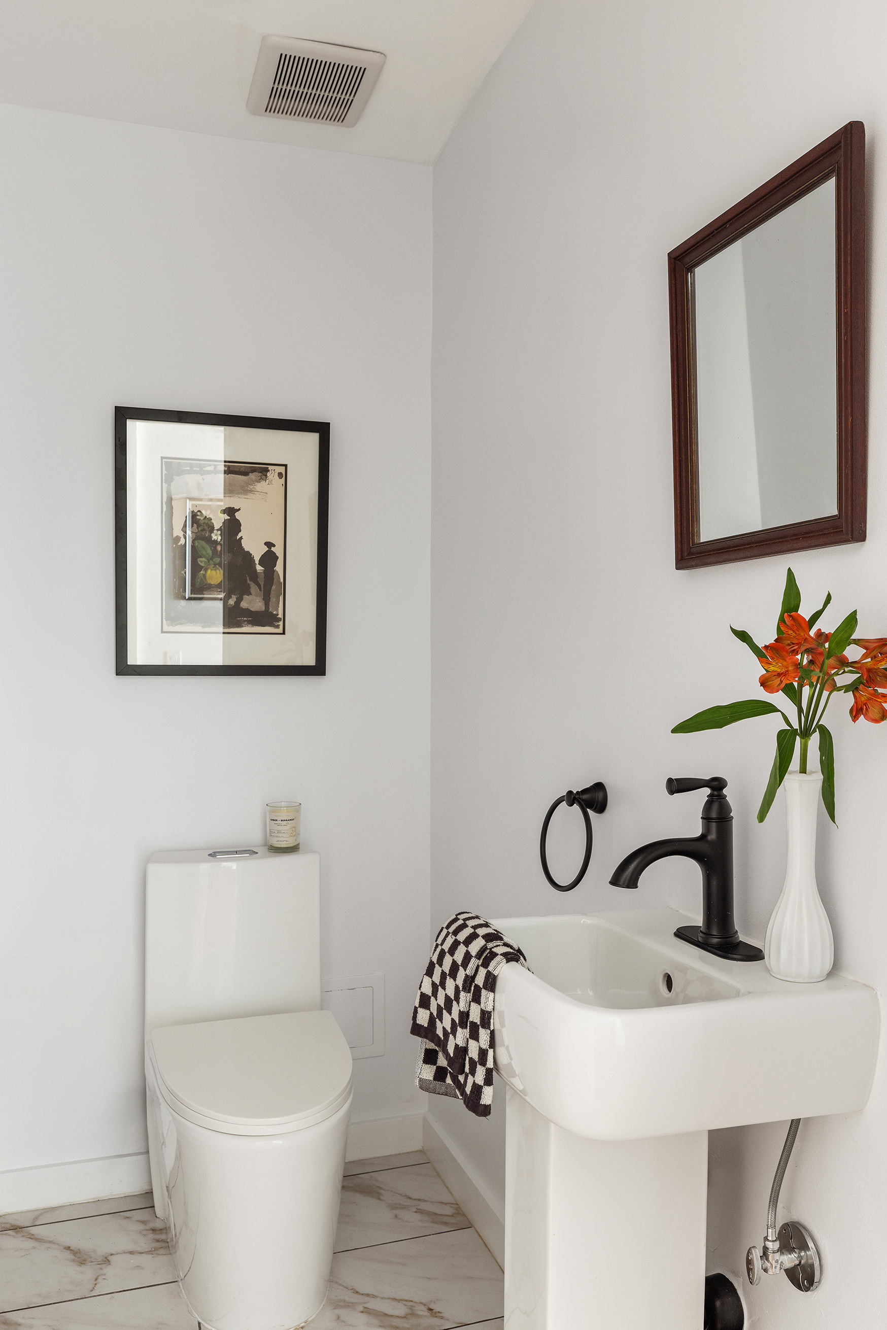 37 Quincy Street Brooklyn, NY 11238 - Photo 6 of 24 a bathroom with a toilet a sink and mirror