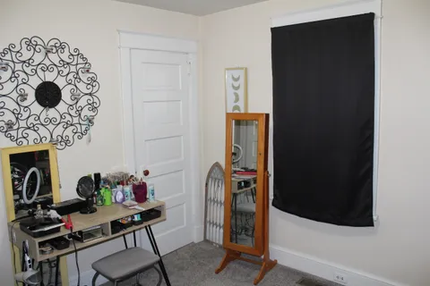 a car parked in front of a building