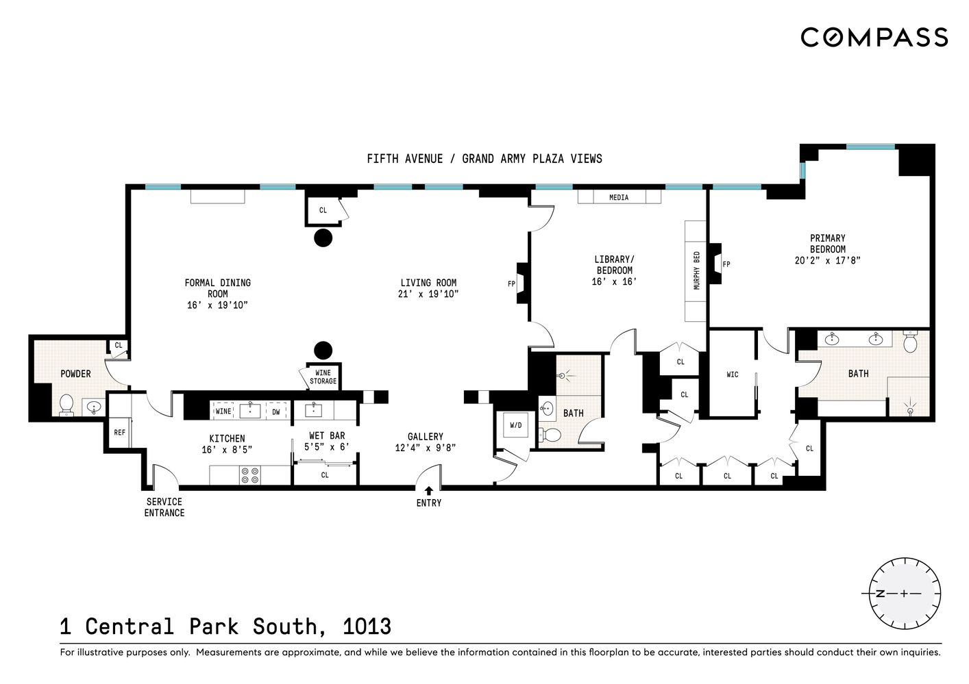 $8,500,000 | 1 Central Park South, Unit 1013 | Central Park South