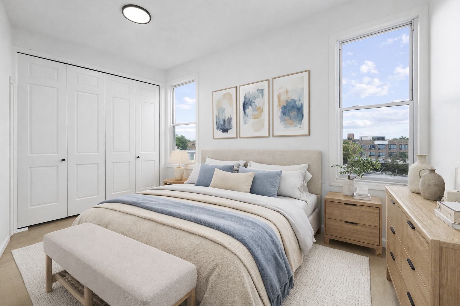 131 20th Street, Unit MULTI Brooklyn, NY 11232 - Photo 6 of 16 a bedroom with a bed and a painting on the wall