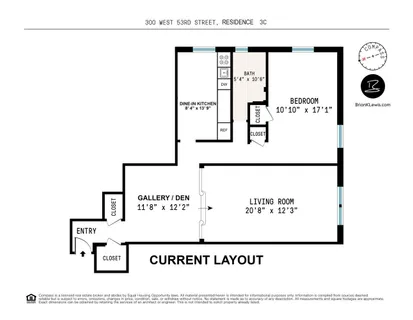 $899,000 | 300 West 53rd Street, Unit 3C | Hell's Kitchen