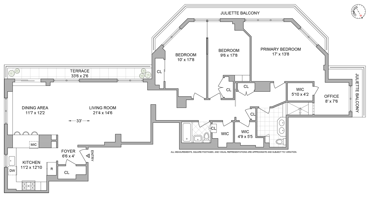 201 East 28th Street, Unit 21BC Manhattan, NY 10016 - Photo 24 of 24 a picture of a floor plan