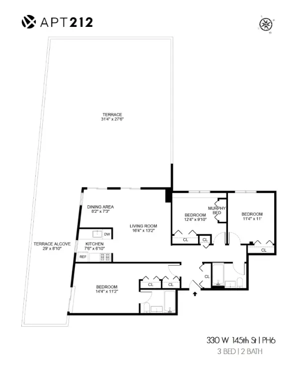 $1,130,000 | 330 West 145th Street, Unit PH6 | Central Harlem