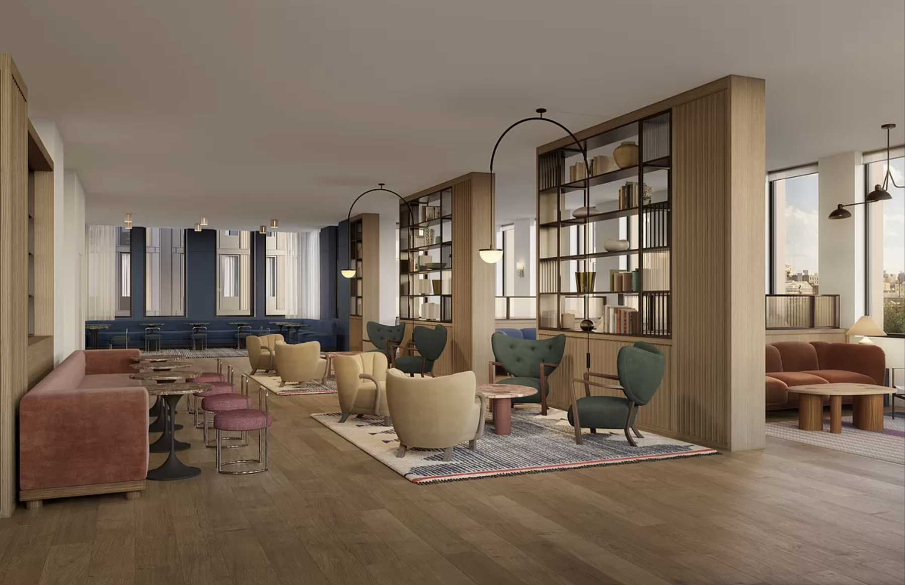 420 Carroll Street, Unit W802 Brooklyn, NY 11215 - Photo 7 of 14 a living room with furniture and a large window