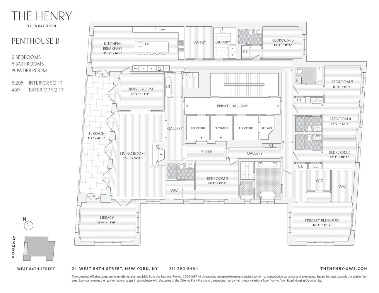 $28,750,000 | 211 West 84th Street, Unit PHB | Upper West Side