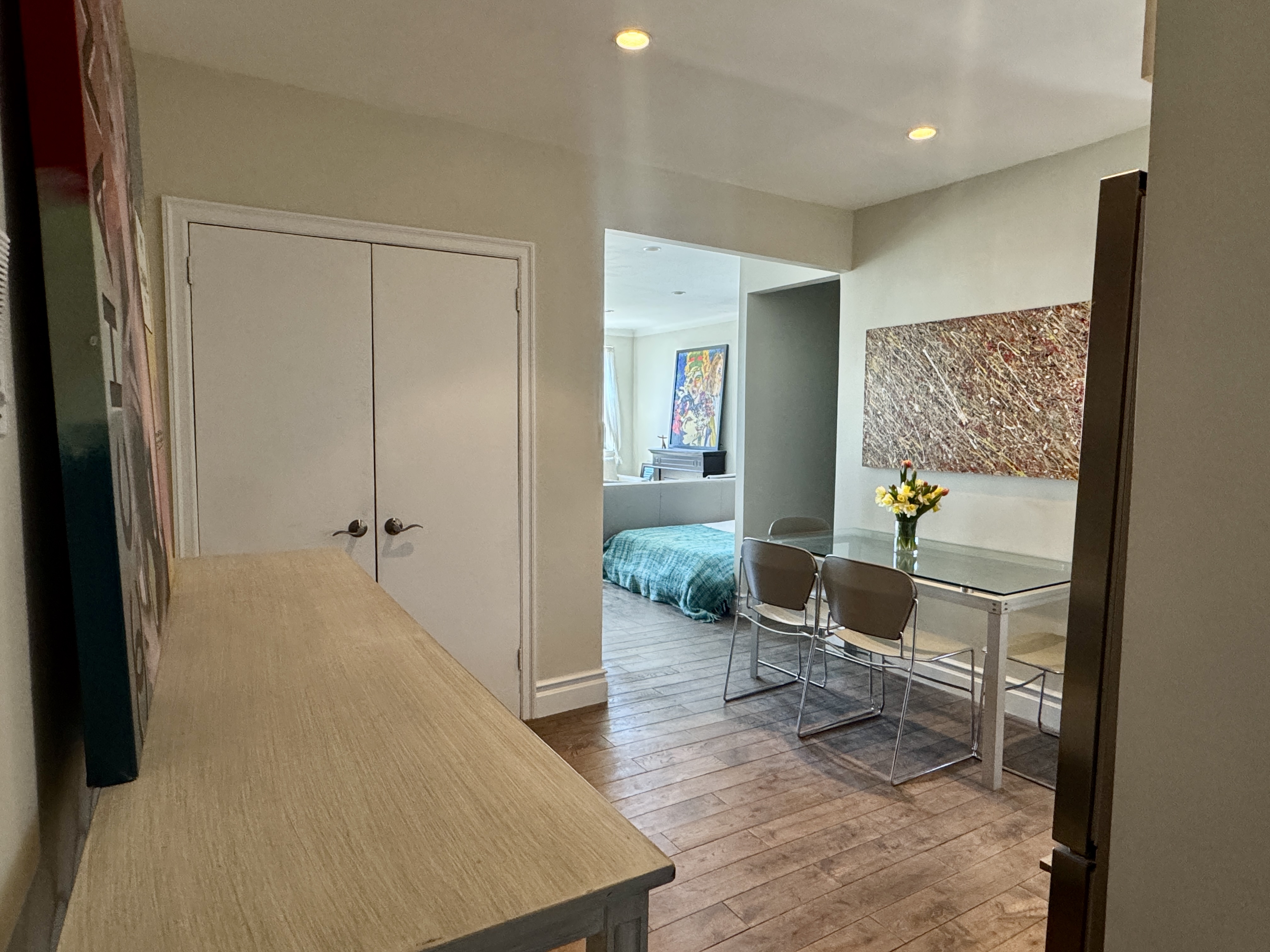 90 Park Terrace East, Unit 3B Manhattan, NY 10034 - Photo 7 of 13 a living room with furniture and a gate
