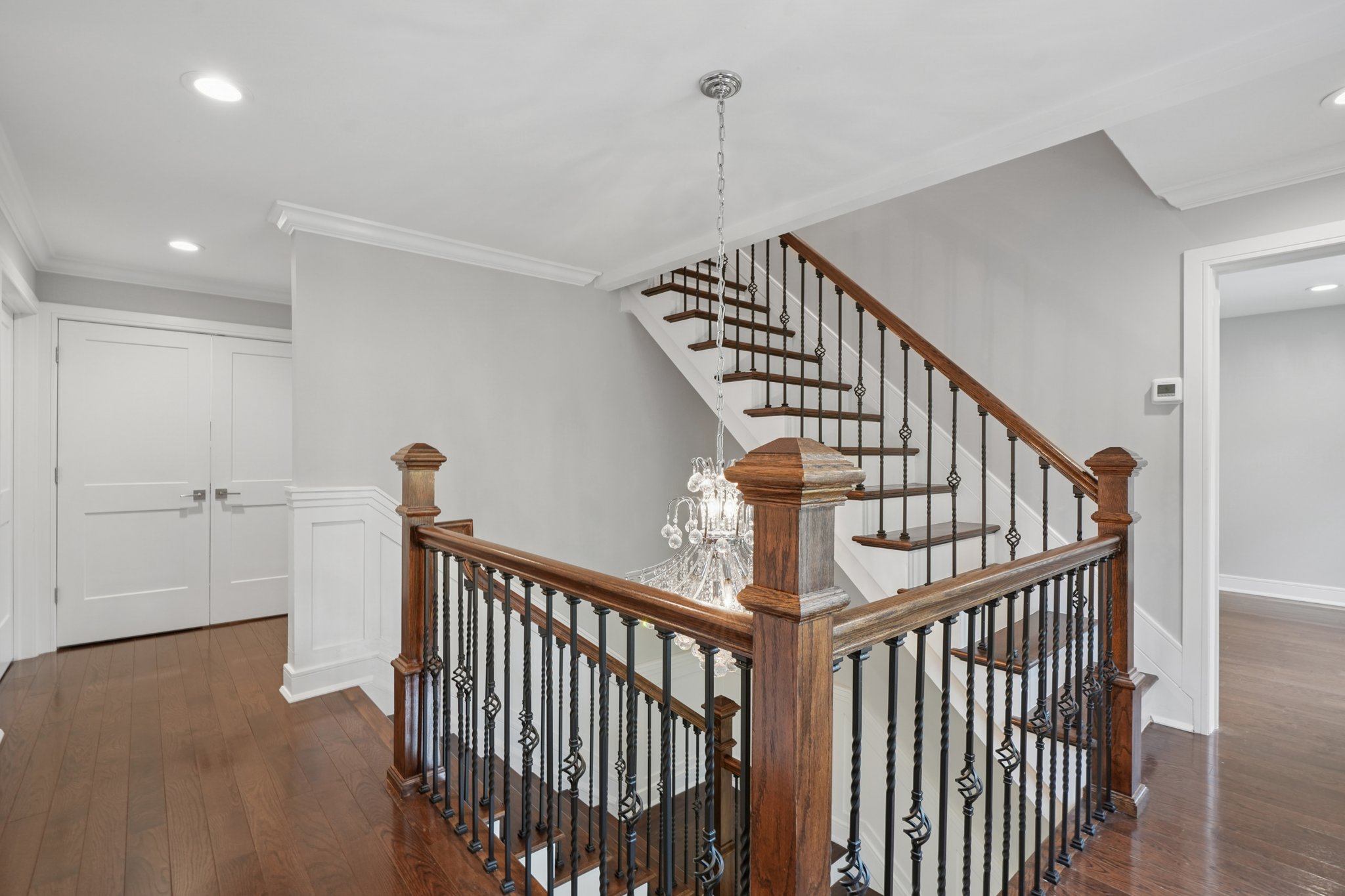 823 River Road Chatham, NJ 07928 - Photo 16 of 60 a view of staircase with railing and white walls