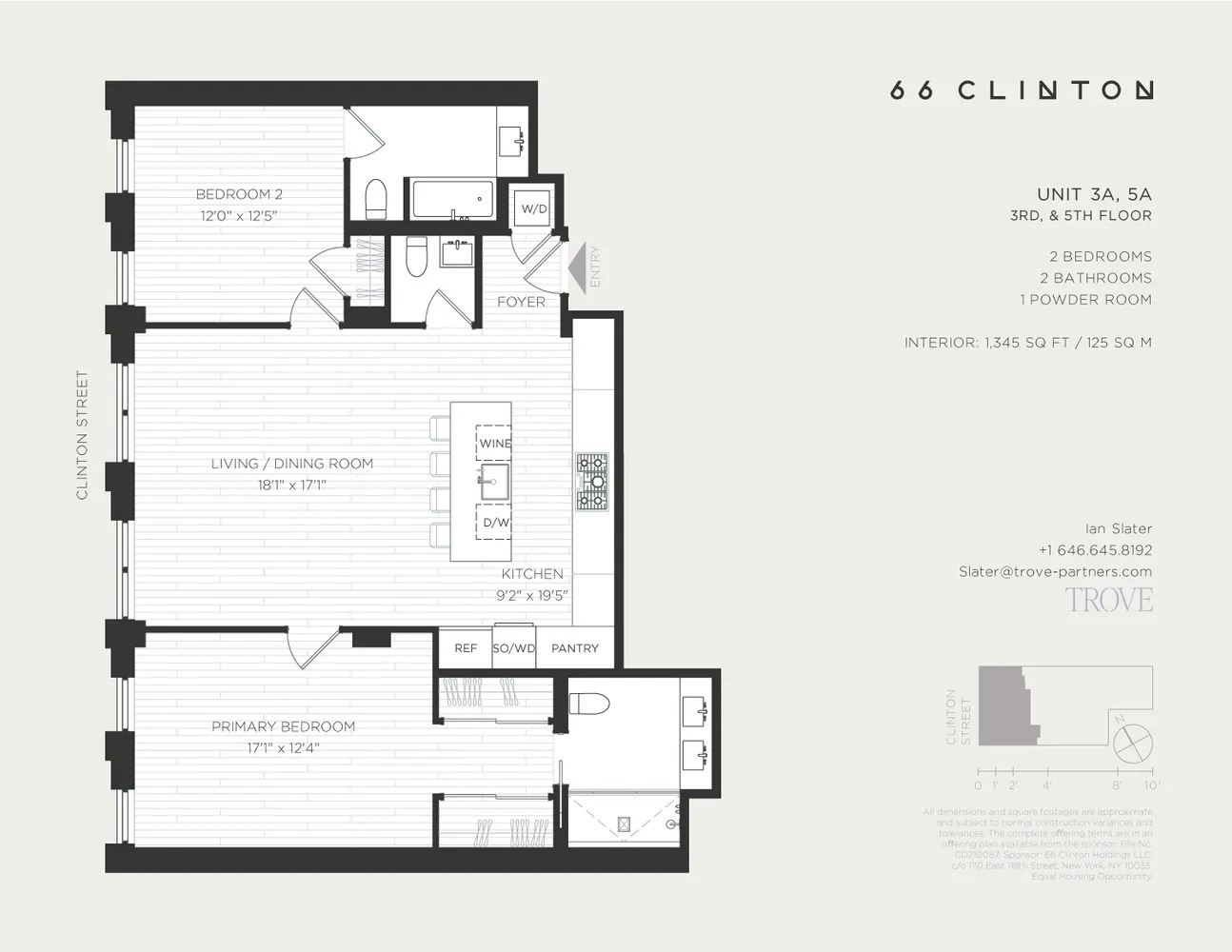 $2,650,000 | 66 Clinton Street, Unit 5A | Lower East Side