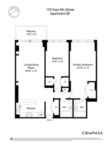 $1,595,000 | 115 East 9th Street, Unit 8E | Greenwich Village