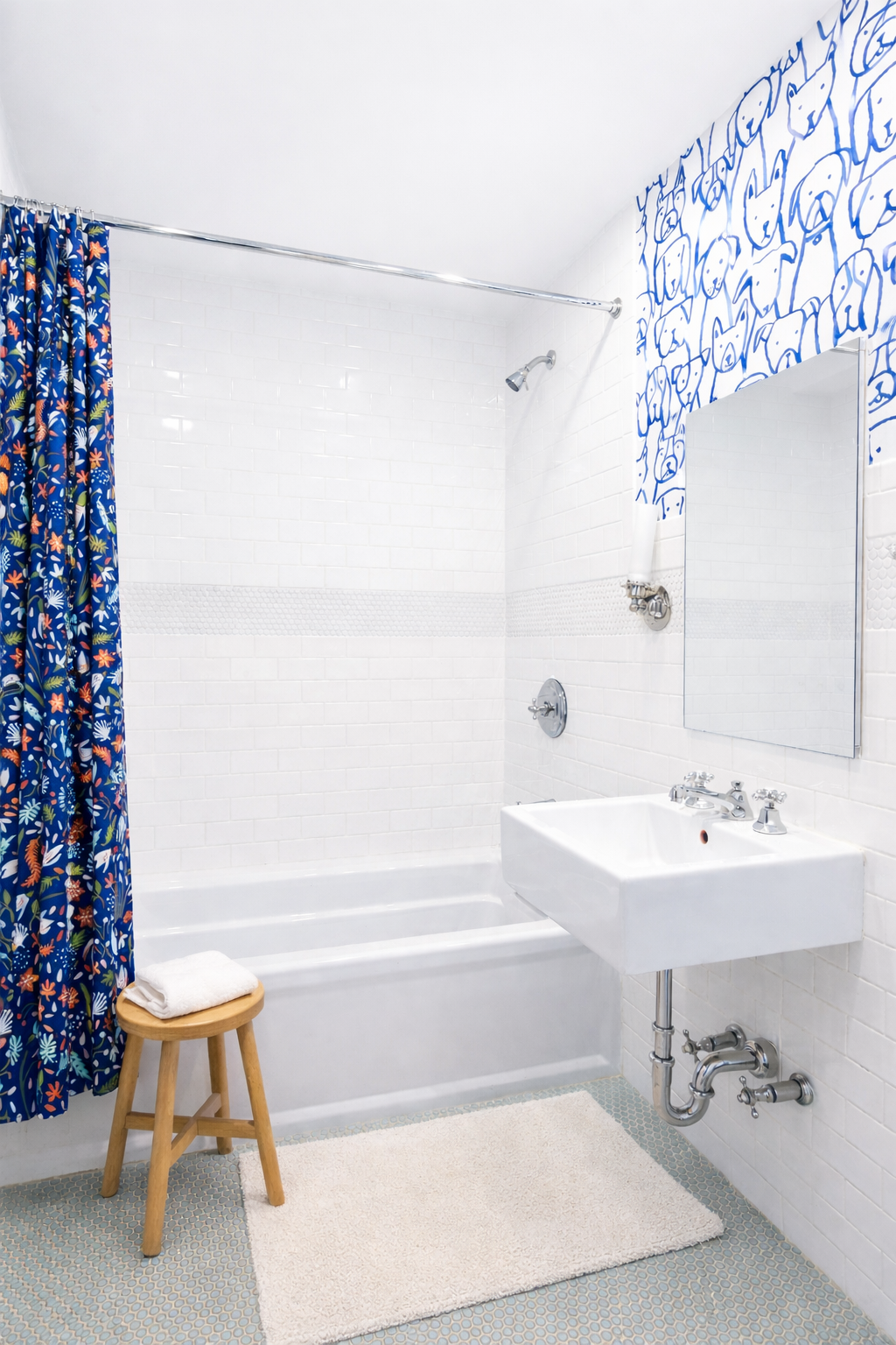 389 Classon Avenue Brooklyn, NY 11238 - Photo 12 of 15 a bathroom with a bathtub a sink and a shower