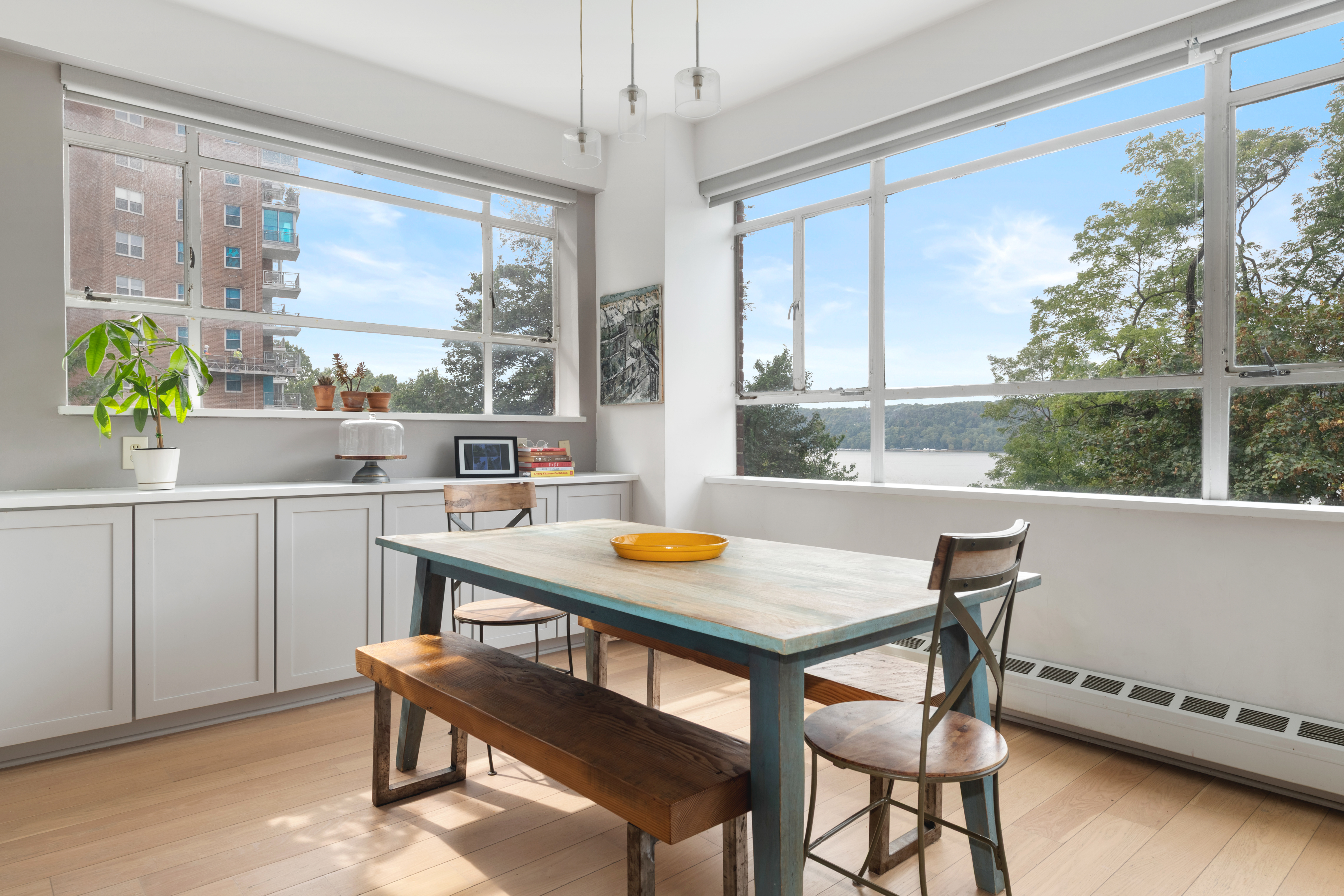 2727 Palisade Avenue, Unit 3H Bronx, NY 10463 - Photo 4 of 18 a view of a dining room with furniture window and outside view
