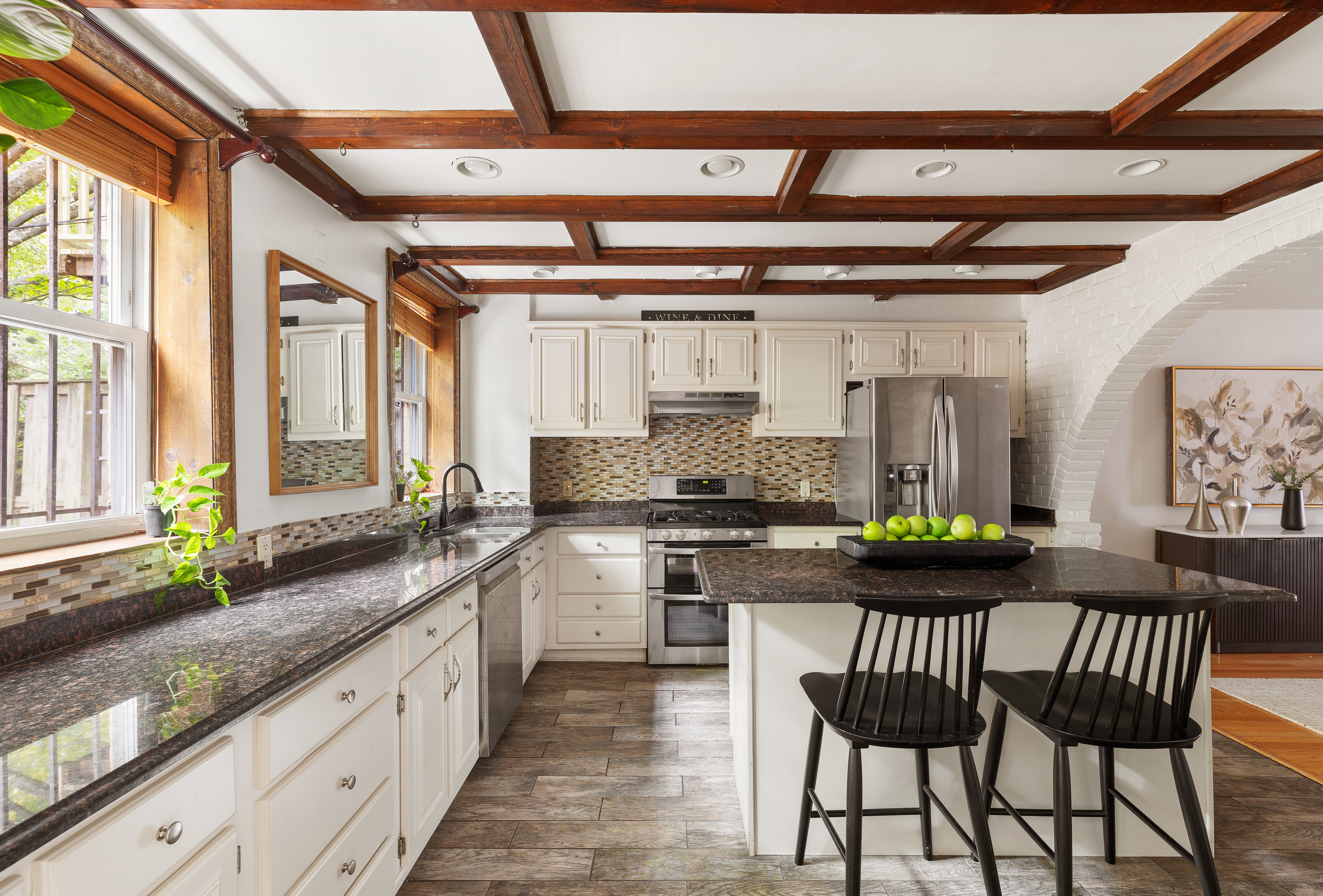 51 South Portland Avenue Brooklyn, NY 11217 - Photo 13 of 18 a kitchen with granite countertop a sink and a stove top oven