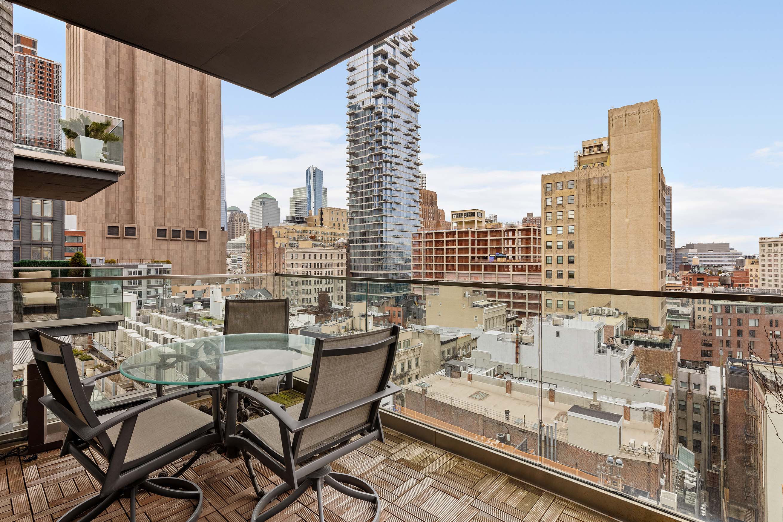 5 Franklin Place, Unit 14A Manhattan, NY 10013 - Photo 6 of 23 a view of swimming pool with outdoor seating and city view