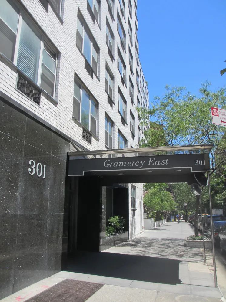 a front view of a building