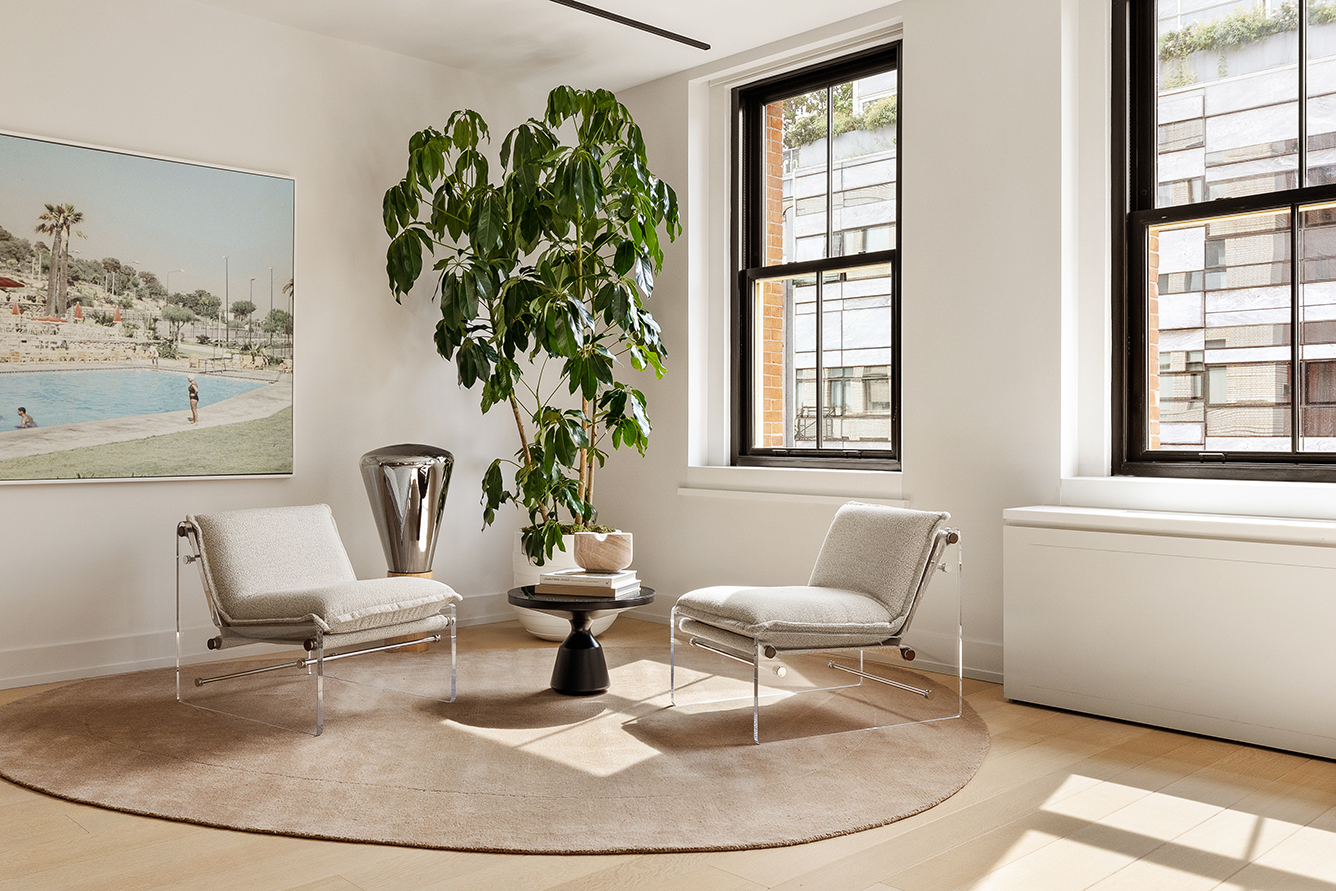 443 Greenwich Street, Unit PHD Manhattan, NY 10013 - Photo 8 of 32 a living room with furniture and a window