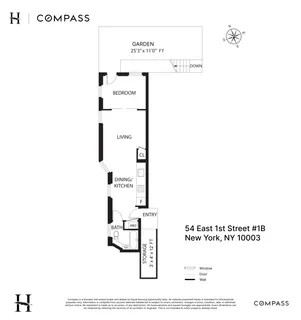 a picture of a bench in front of a mirror