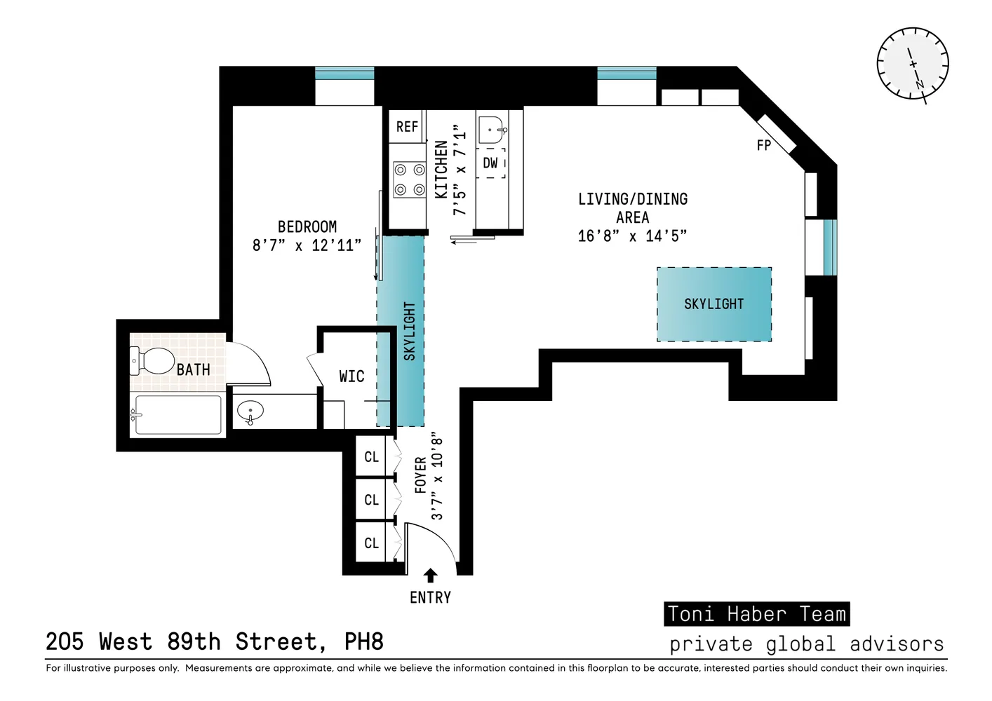 $895,000 | 205 West 89th Street, Unit PH8 | Upper West Side
