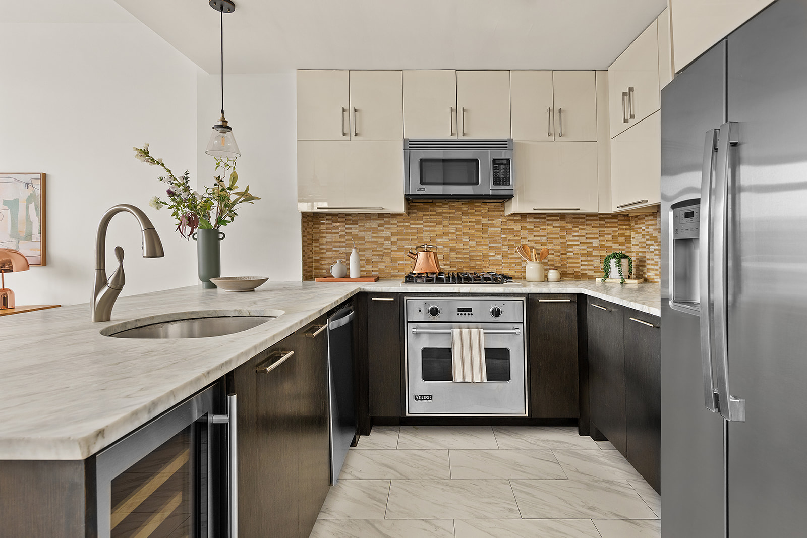 500 4th Avenue, Unit 4D Brooklyn, NY 11215 - Photo 3 of 11 a kitchen with stainless steel appliances granite countertop a sink stove and refrigerator