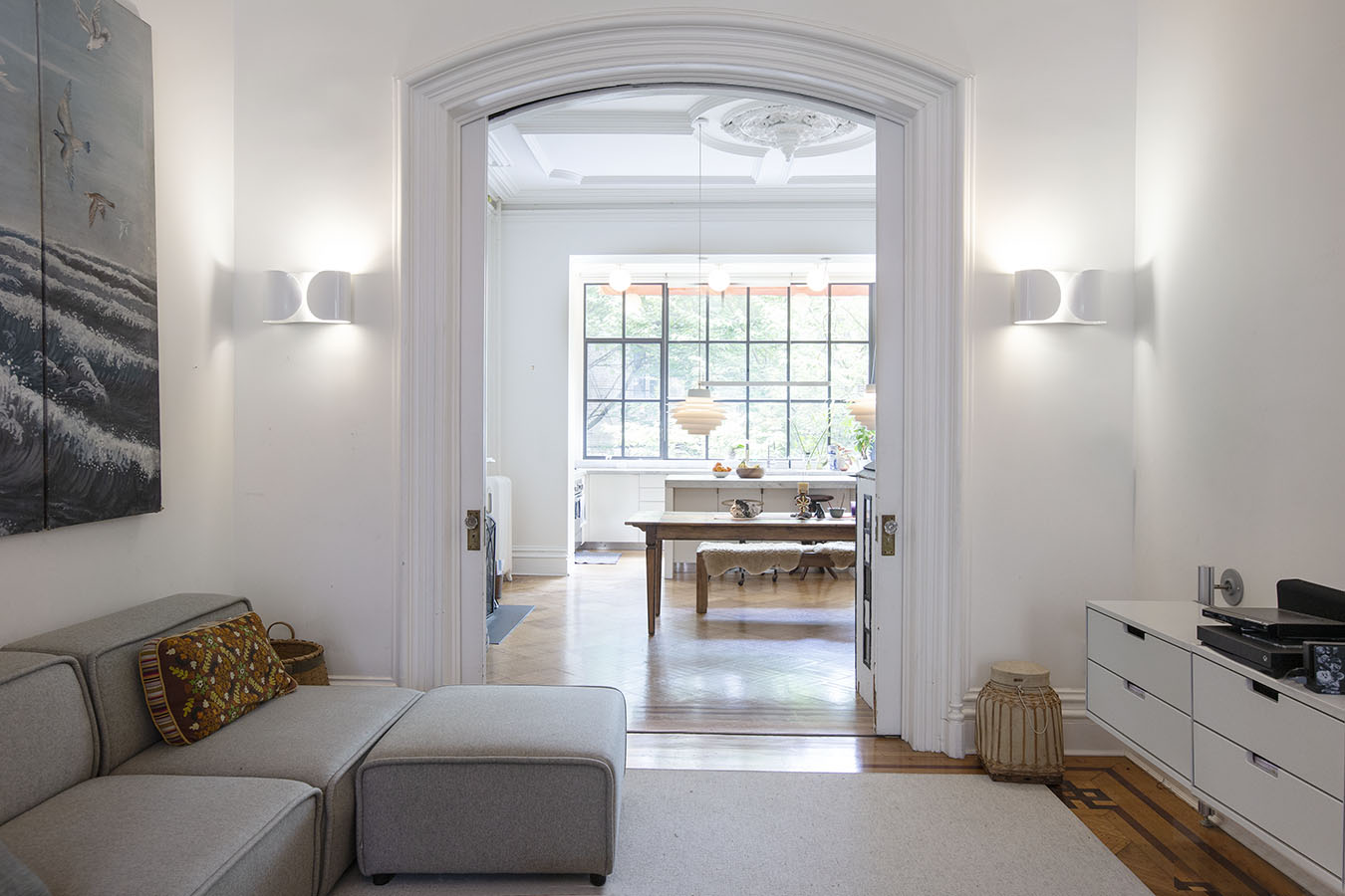 124 Park Place, Unit TRIPLEX Brooklyn, NY 11217 - Photo 3 of 15 a living room with furniture and a fireplace