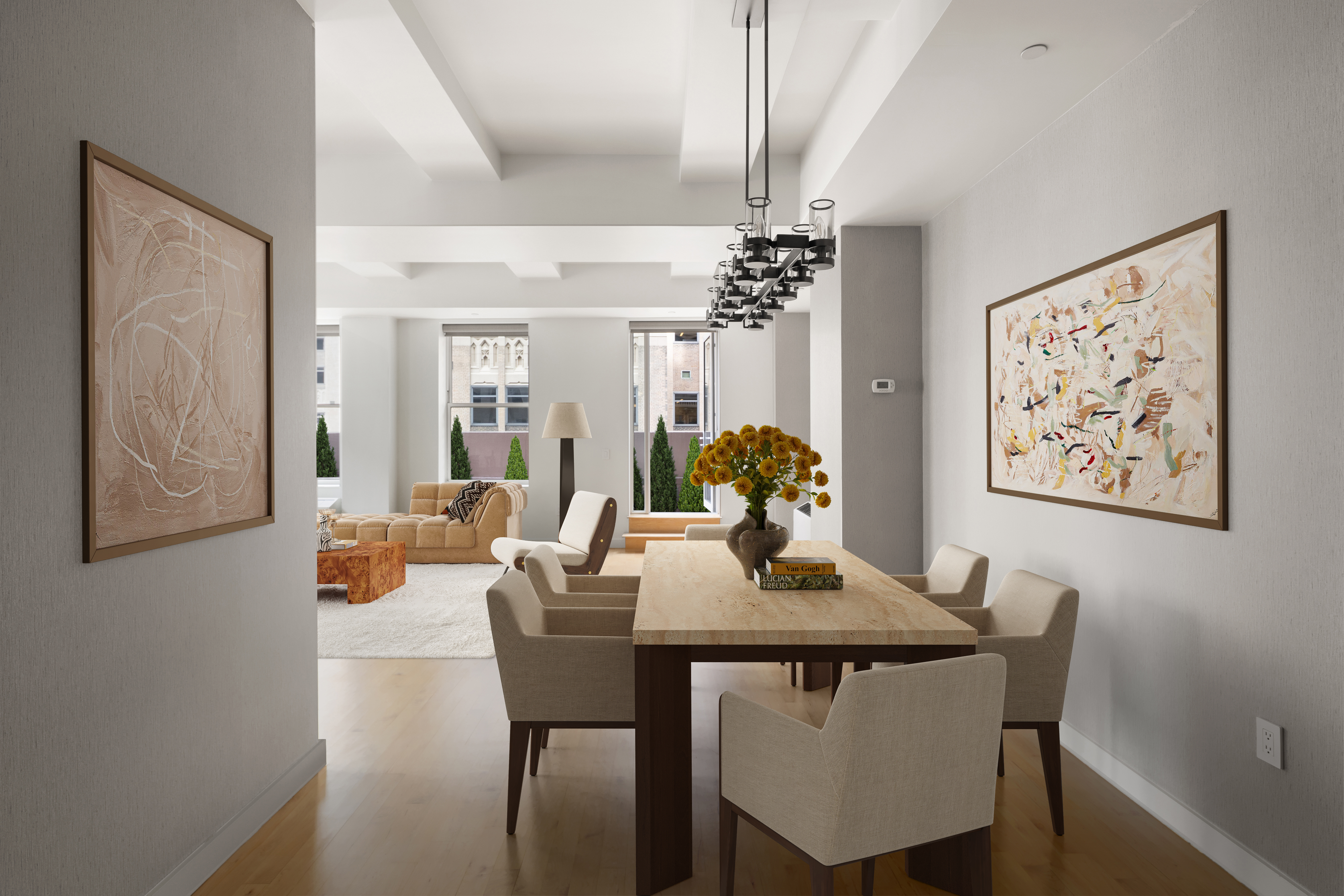 15 Broad Street, Unit 1900 Manhattan, NY 10005 - Photo 3 of 29 a view of a dining room with furniture