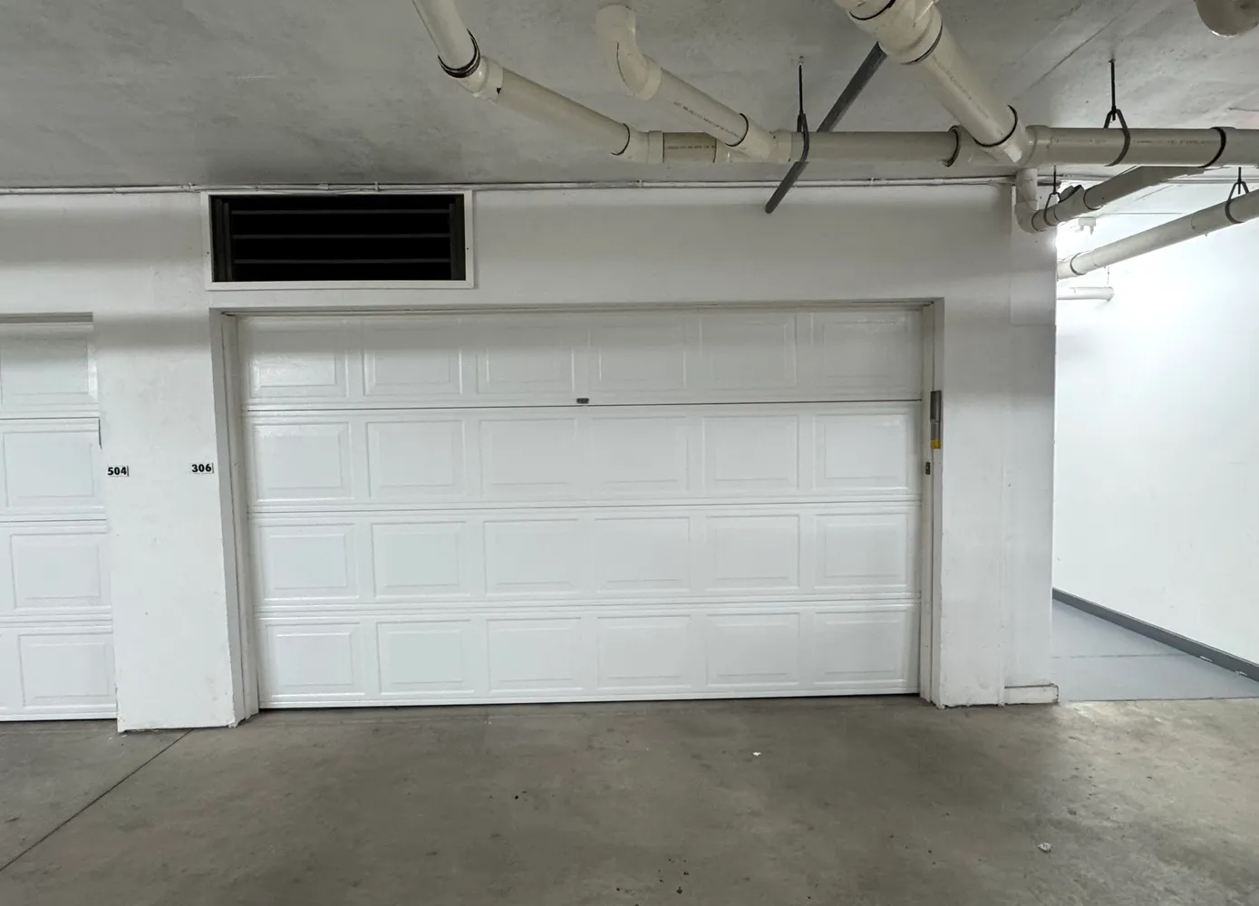 a view of parking garage