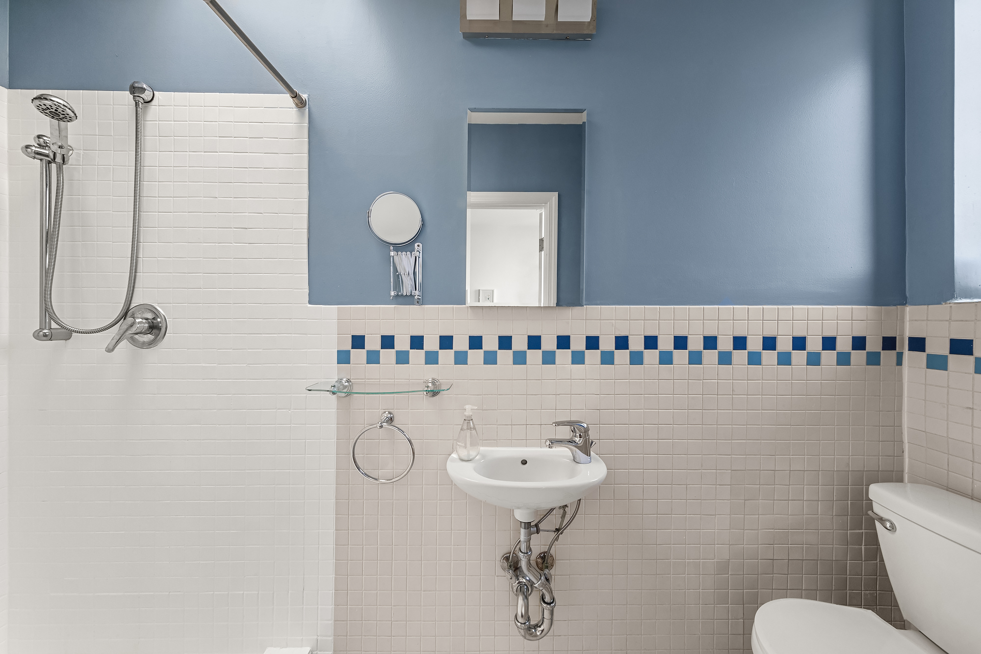 102 Clay Street, Unit 4 Brooklyn, NY 11222 - Photo 7 of 13 a bathroom with a sink mirror and toilet