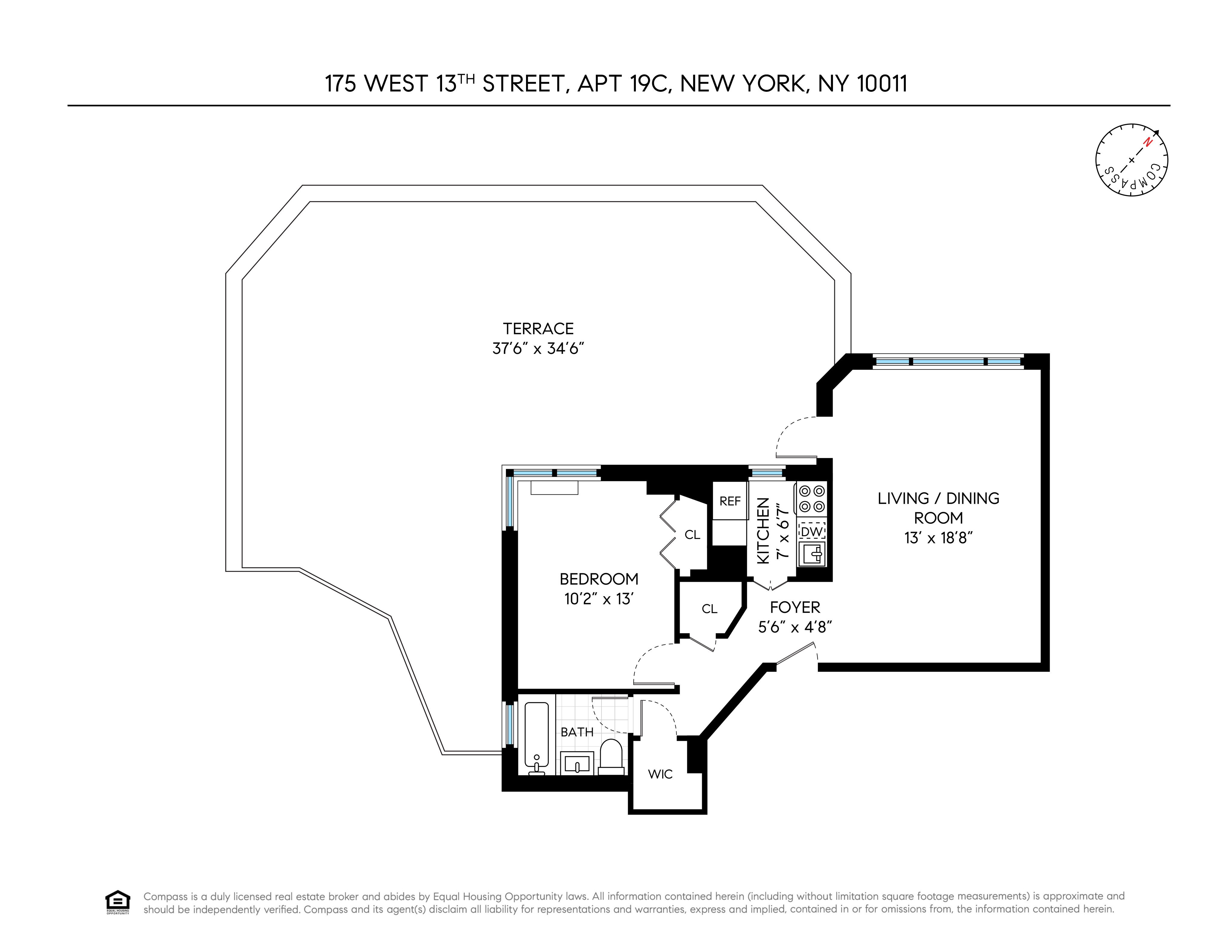 175 West 13th Street, Unit 19C Manhattan, NY 10011 - Photo 20 of 20 a picture of a room with a bench
