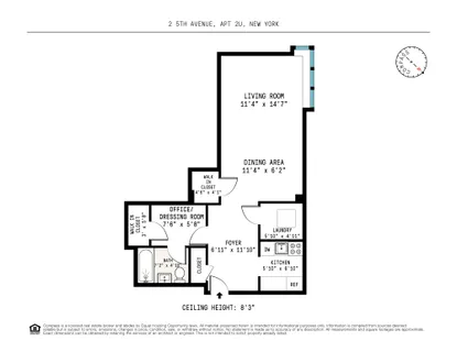 $775,000 | 2 5th Avenue, Unit 2U | Greenwich Village
