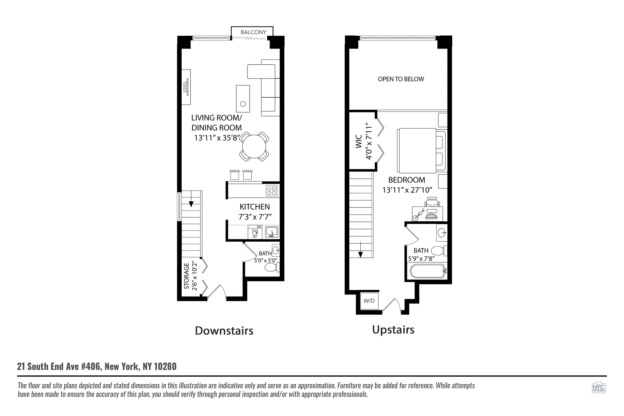 21 South End Avenue, Unit 406 Manhattan, NY 10280 - Photo 16 of 16 a picture of a floor plan