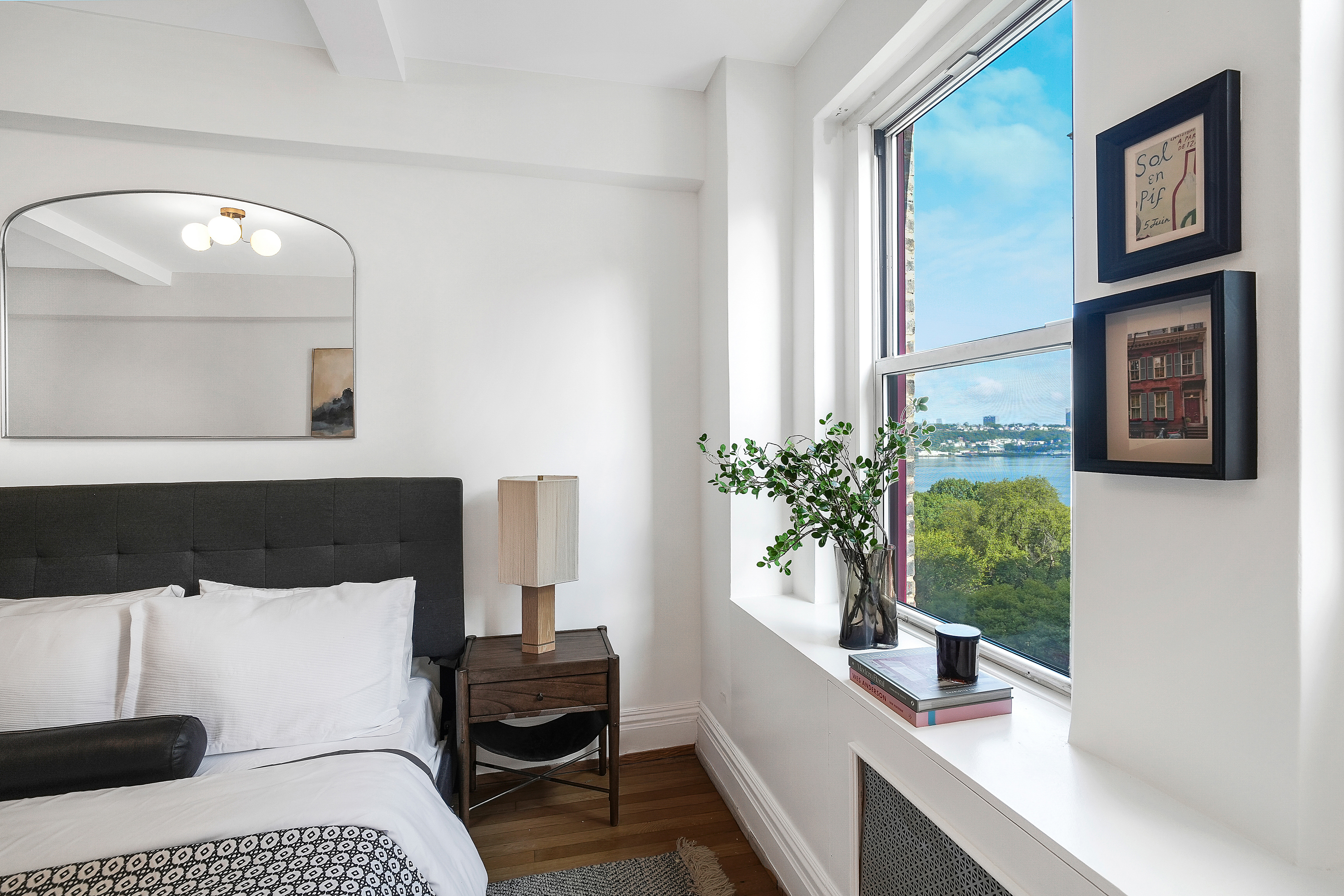315 Riverside Drive, Unit 11B Manhattan, NY 10025 - Photo 12 of 19 a living room with a couch and a potted plant