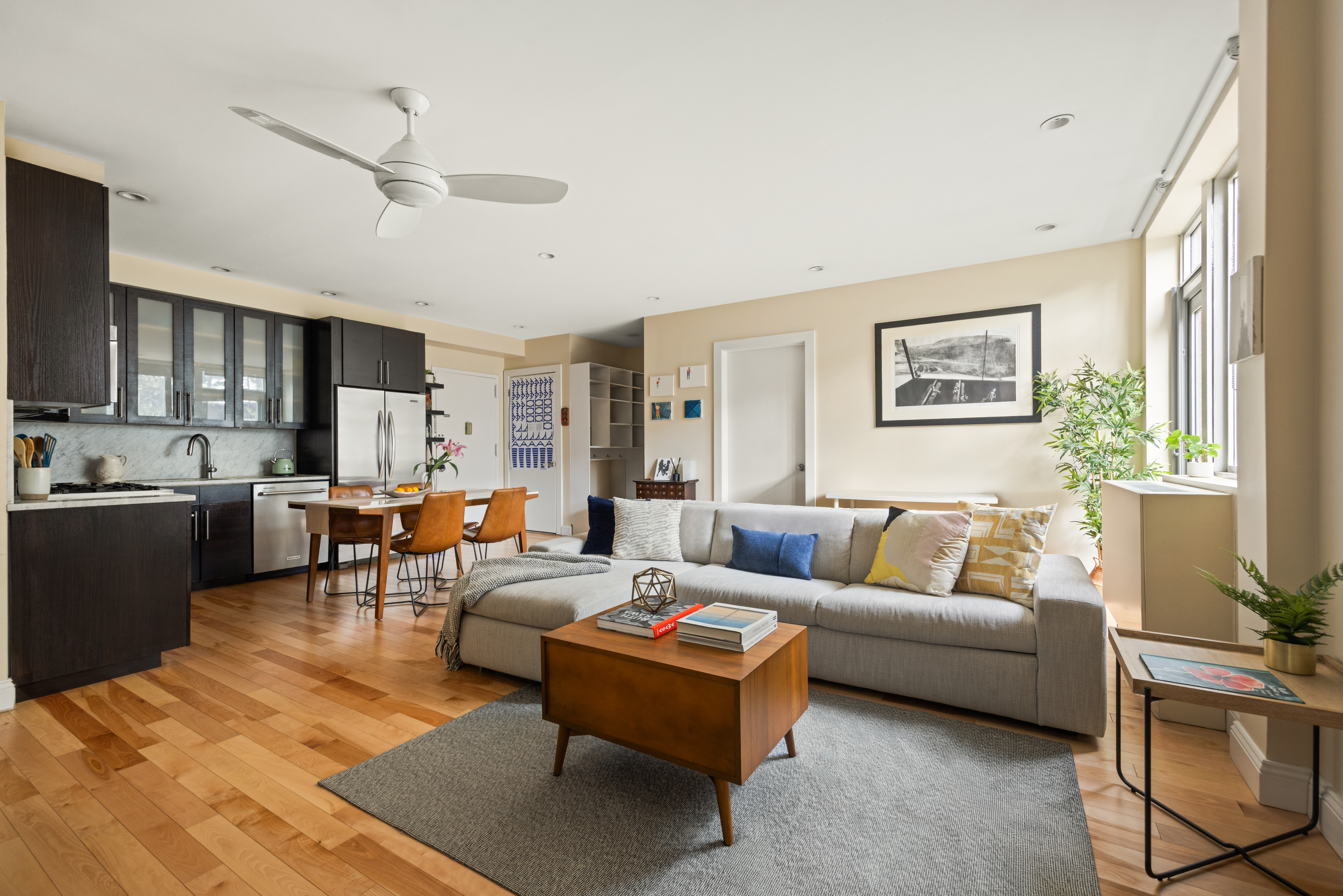35 McDonald Avenue, Unit 1E Brooklyn, NY 11218 - Photo 2 of 9 a living room with furniture kitchen view and a window