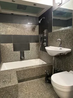 a bathroom with a sink and a toilet
