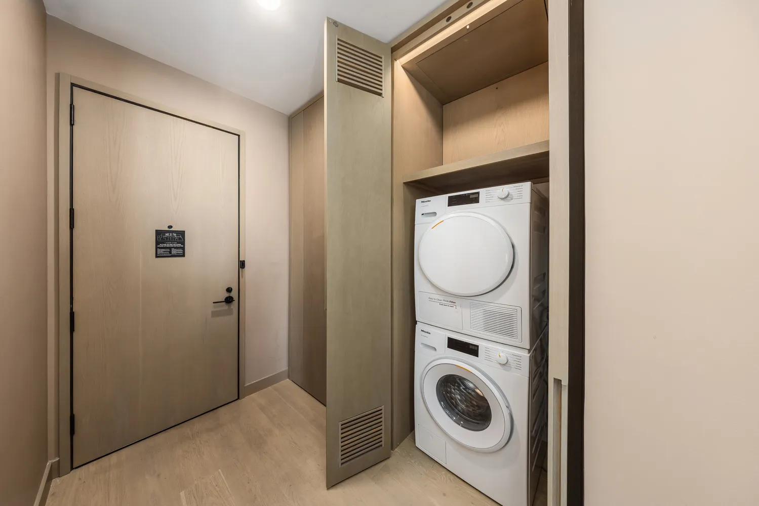 a utility room with a washer and dryer