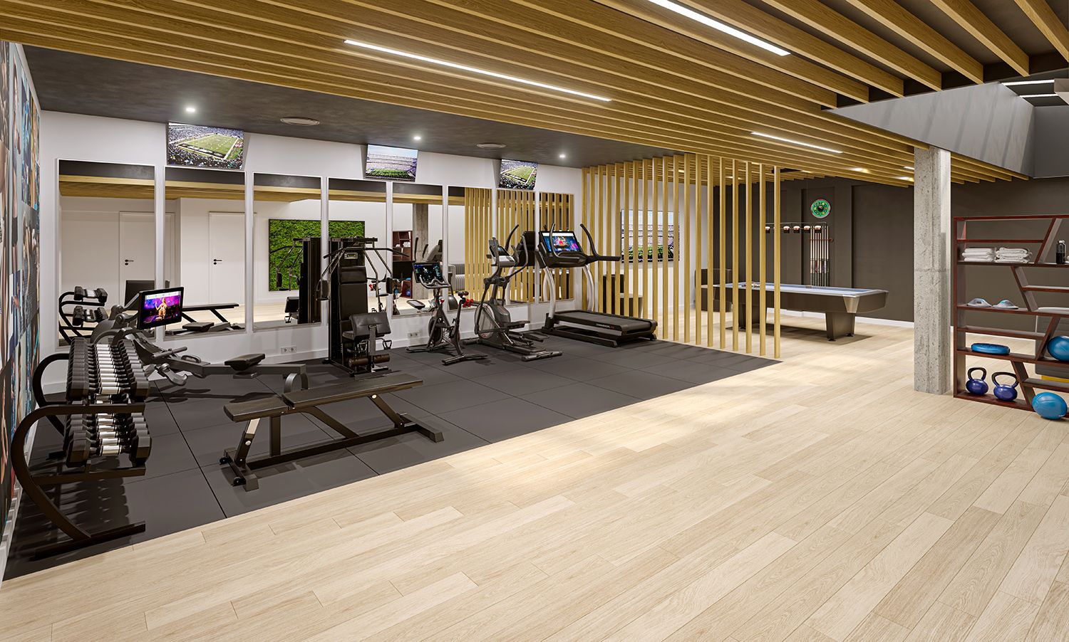 181 East 101st Street, Unit 501 Manhattan, NY 10029 - Photo 9 of 12 a view of a room with gym equipment