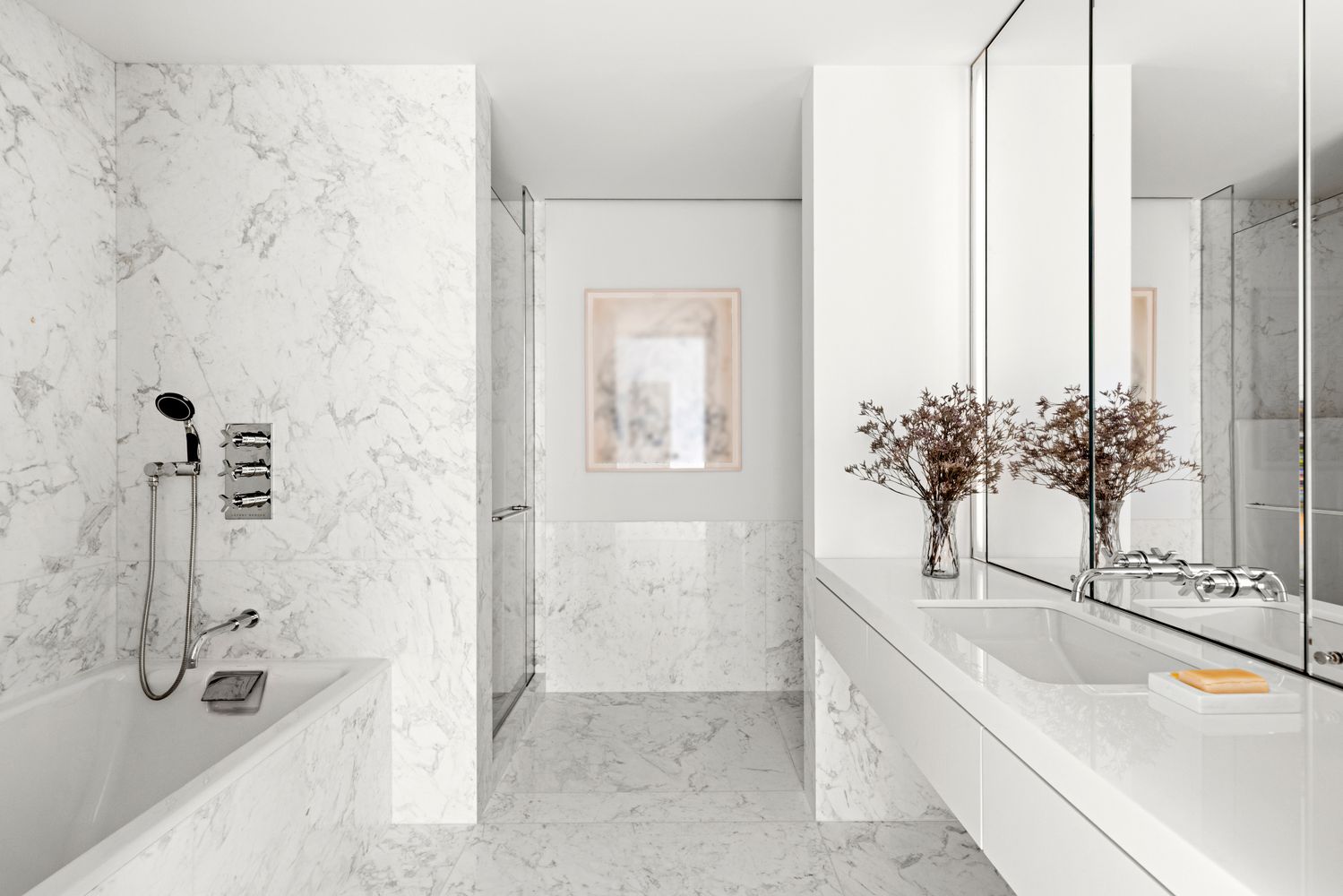 a front view of a multi story building