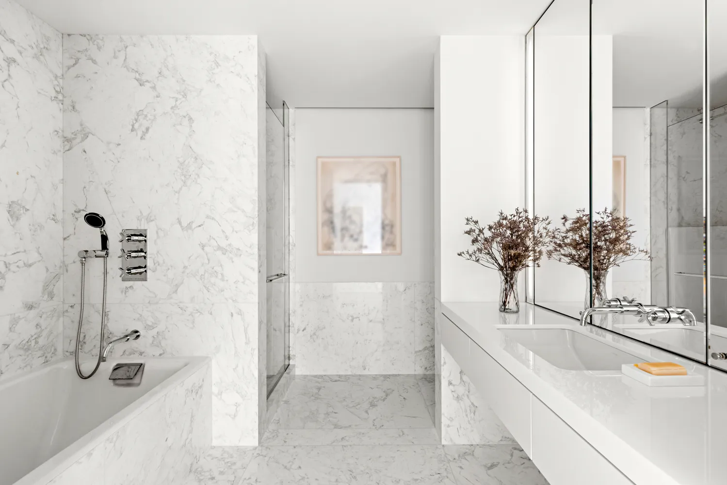 a front view of a multi story building