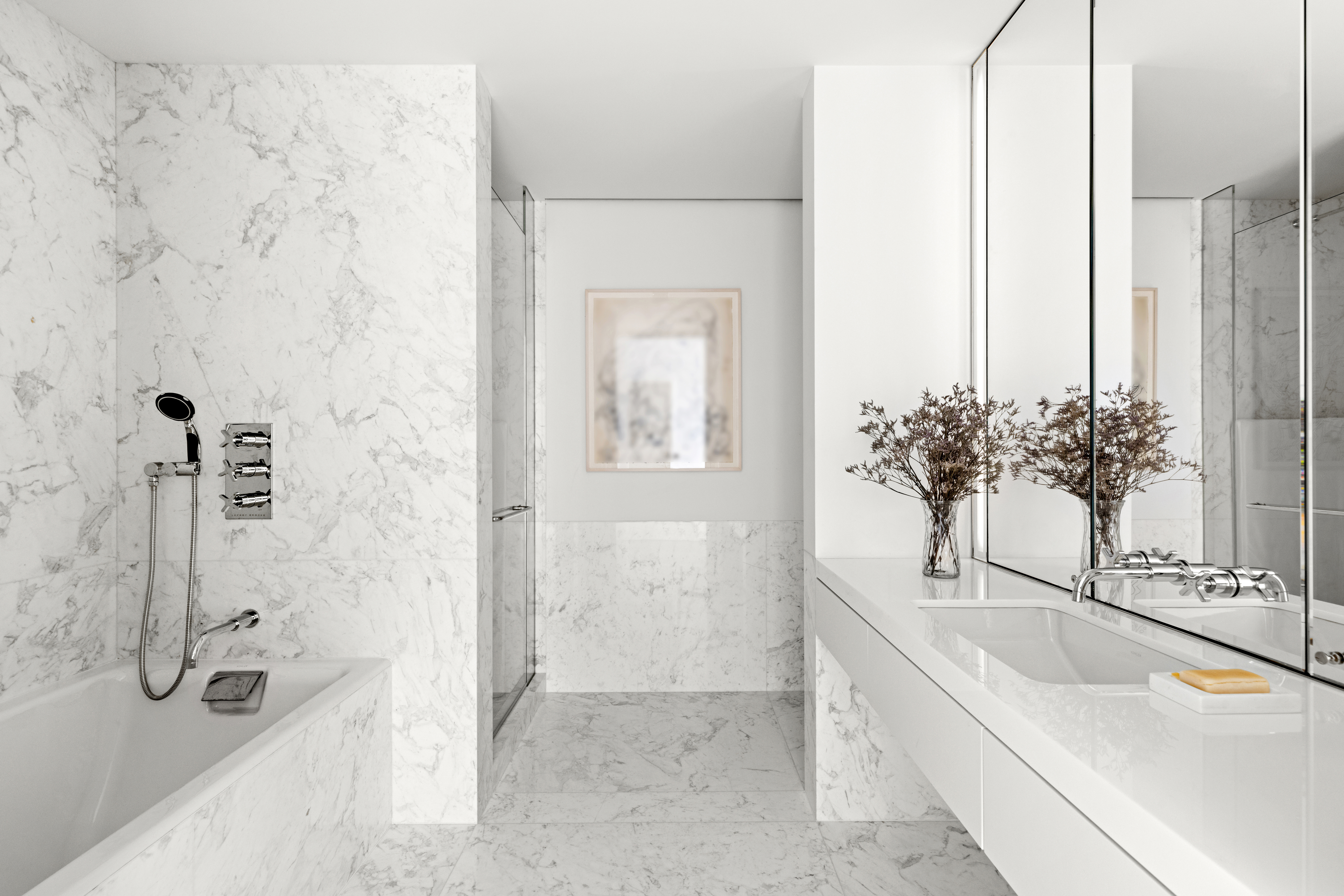 27 Wooster Street, Unit PH Manhattan, NY 10013 - Photo 26 of 34 a bath room with a bath tub and shower