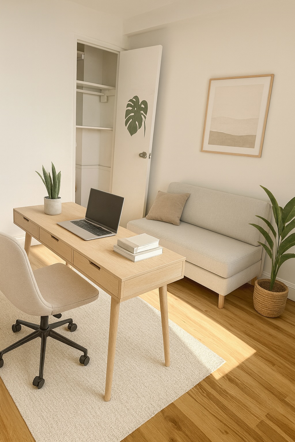 Main Street, Unit 12Q Queens, NY 11435 - Photo 3 of 8 a living room with furniture and wooden floor