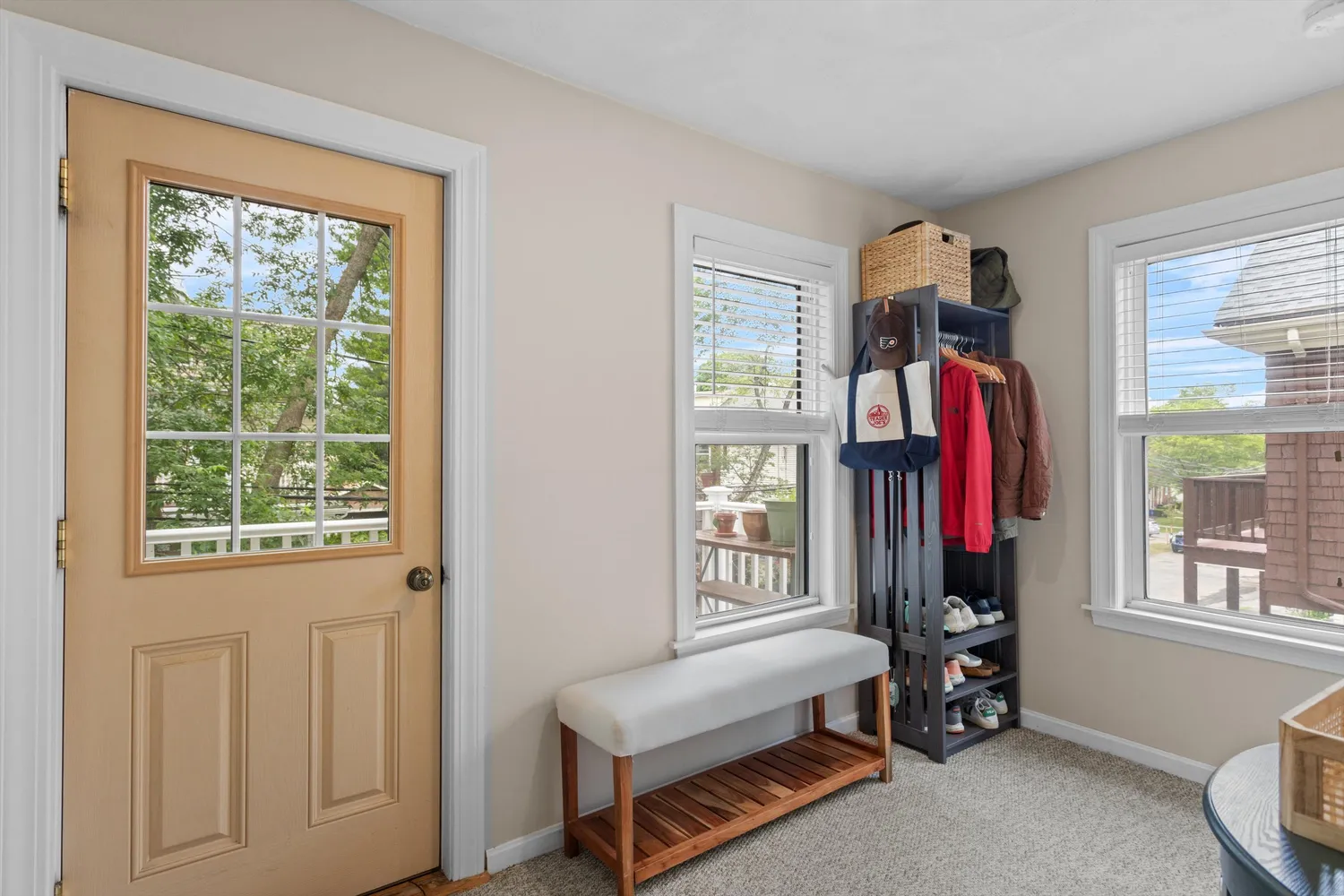 a view of city from a balcony