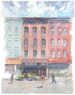 front view of a building with a lot of windows