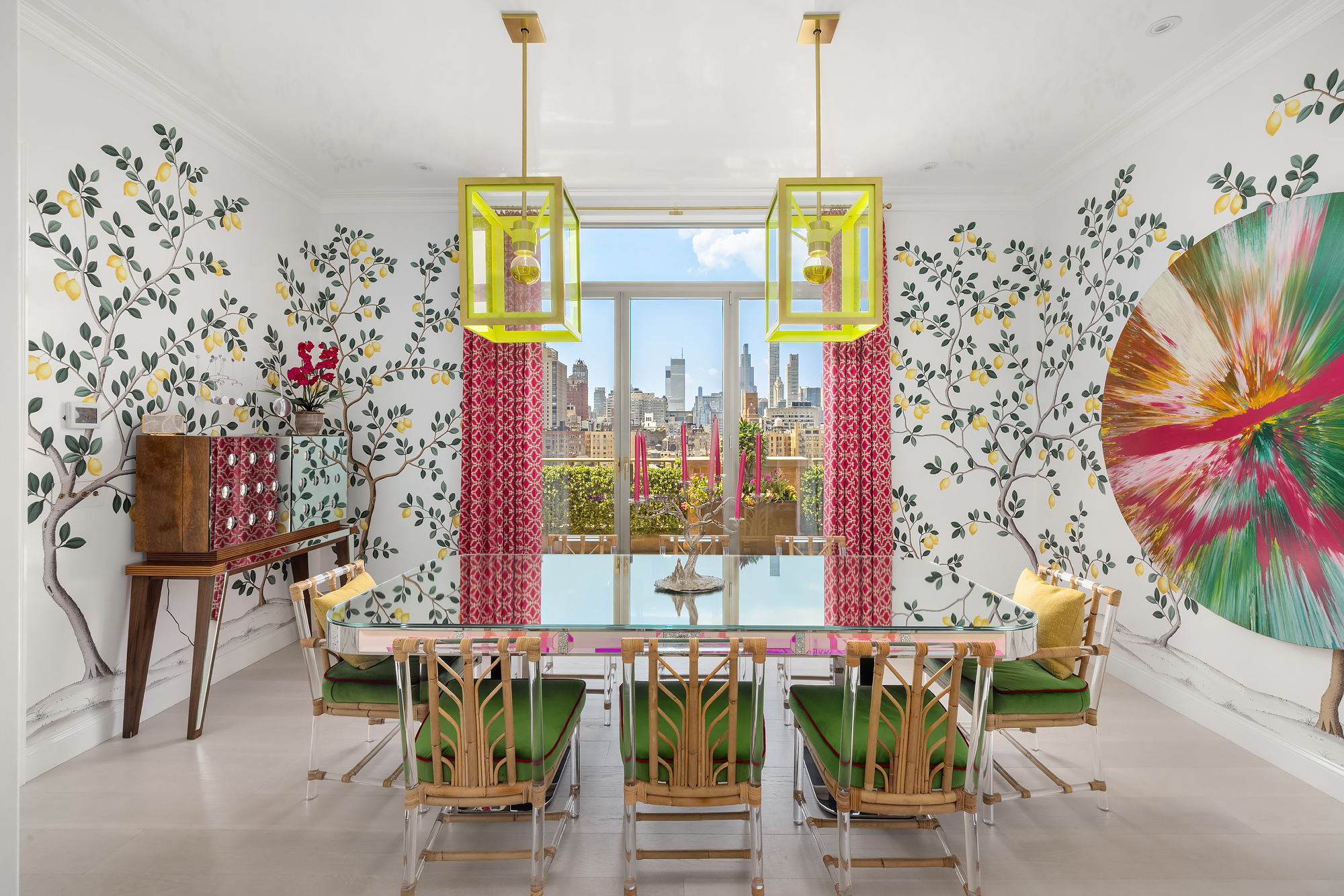 145 East 76th Street, Unit PH Manhattan, NY 10021 - Photo 10 of 25 a front view of a dining room with furniture window and outdoor view